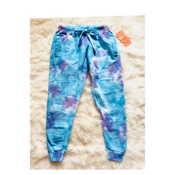 New! La DETRESSE Blueberry Mystic Tie Dye Hoodie & Pants Lounge Suit - Picture 9 of 11